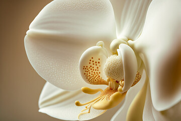 white orchid flower made by generative ai