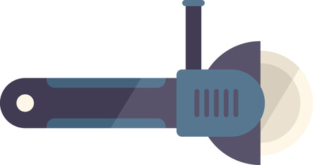 Electric saw tool icon flat vector. Power chain. Wood machine isolated