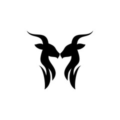 Obraz premium goat head logo