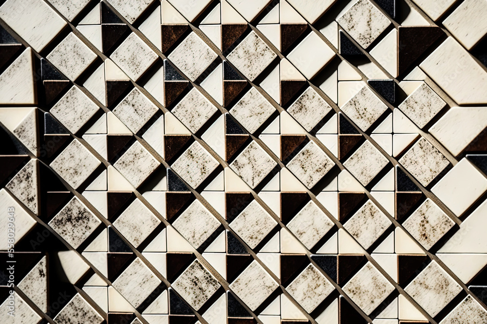 Poster background with abstract tiles. generative ai