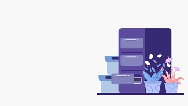 Iron drawer inside a office