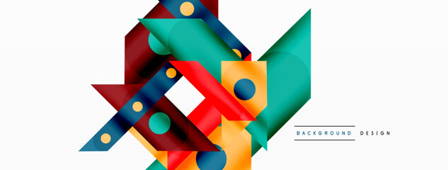 Bright colorful straight lines geometric abstract background. Trendy overlapping lines composition for wallpaper, banner, background or landing