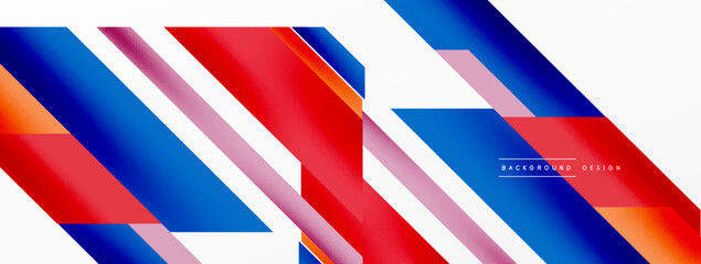 Minimal geometric abstract background. Dynamic 3d lines composition. Trendy techno business template for wallpaper, banner, background or landing