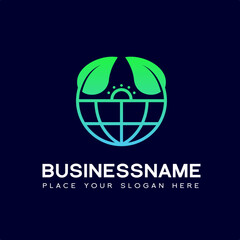 Save earth with leaf human vector logo. This template is suitable for ecology, environment, plant, globe, green, conservation, protection and recycle.