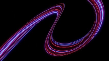 3d render motion line of speed and power or light trails. High-speed light with curve movement beam. 5G Technology fast and futuristic background. Abstract motion blur.