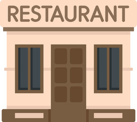 Restaurant icon flat vector. Food cafe. Dinner dish isolated