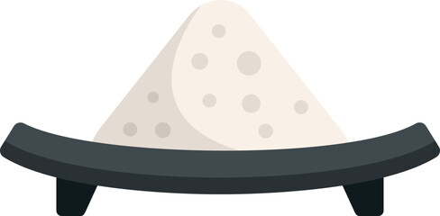 Feta cheese icon flat vector. Freek soft. Tofu olive isolated