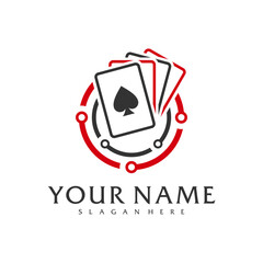 Tech Poker logo vector template, Creative Poker logo design concepts