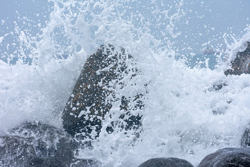 water splash isolated on white
