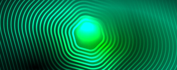 Fototapeta premium Techno shiny hexagons abstract background, technology energy space light concept, abstract background wallpaper design