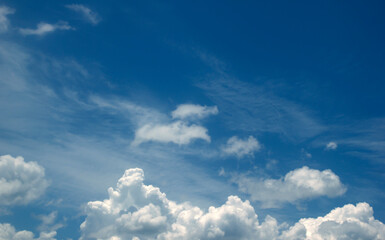 Naklejka na ściany i meble blue sky white clouds nature