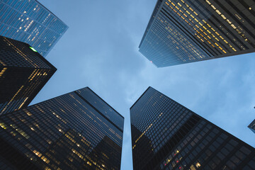 Fototapeta na wymiar modern office skyscrapers in the finance district