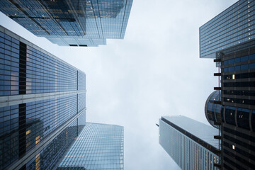 Obraz na płótnie Canvas modern office skyscrapers in the finance district