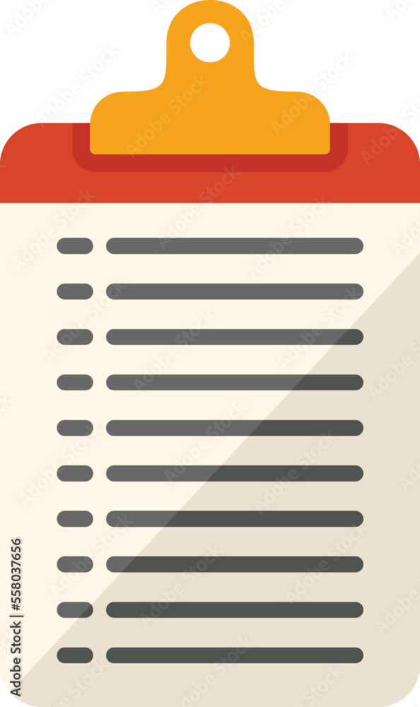 Poster clipboard report icon flat vector. document paper. chart data isolated