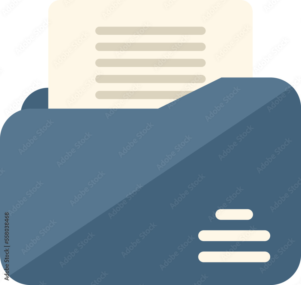Poster folder data icon flat vector. report document. chart file isolated