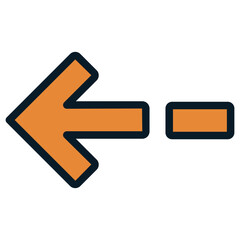 left orange arrow icon