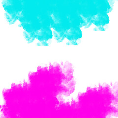 blue and pink smoke abstract banner for baby shower, gender reveal 