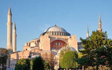 Hagia Sophia mosque and Byzantine church in Istanbul Turkey