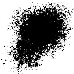Grunge color splatter blot shape, Black ink splatter, Paint splash, vector illustration