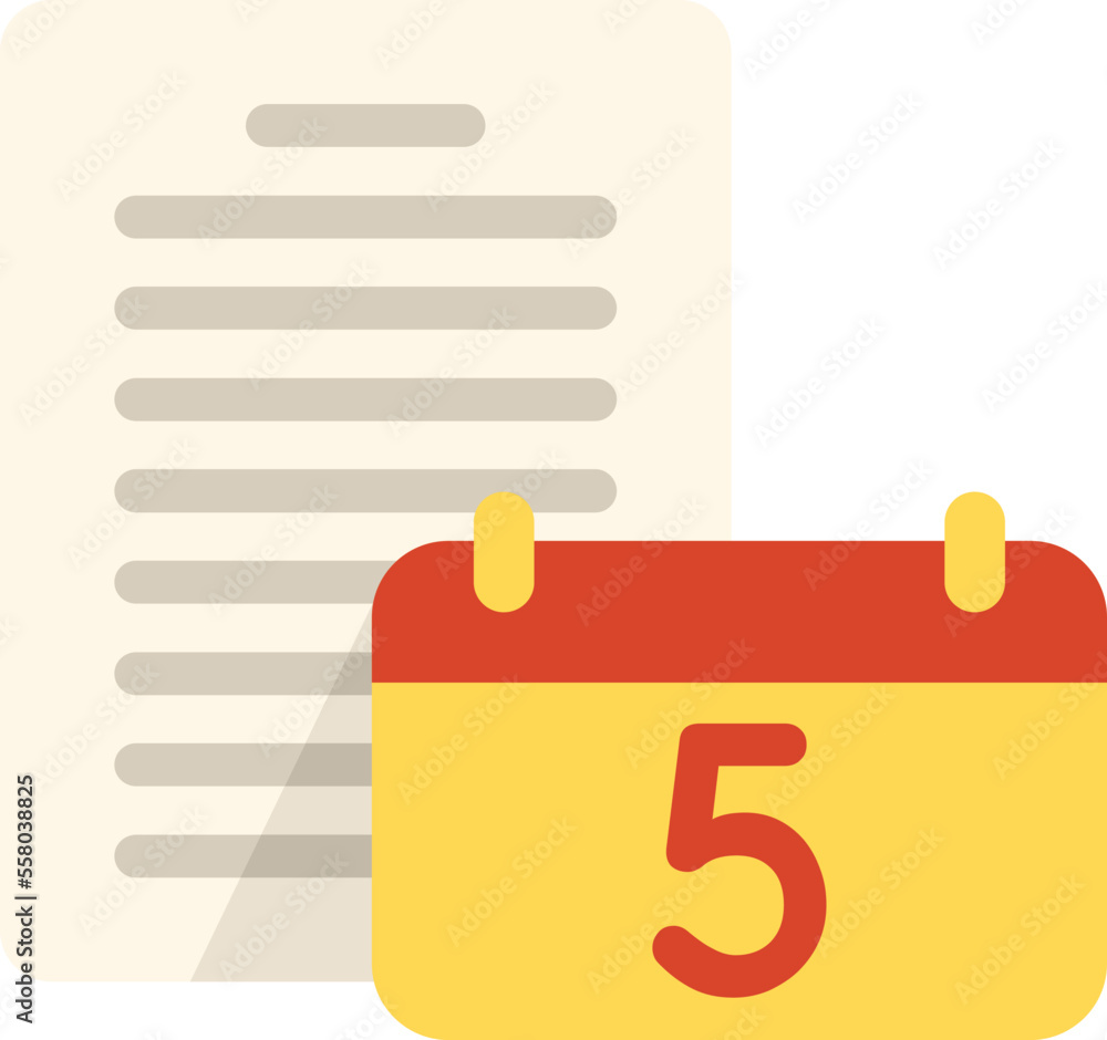Aufkleber calendar paper report icon flat vector. business document. data file isolated