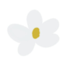 Organic abstract watercolor plant