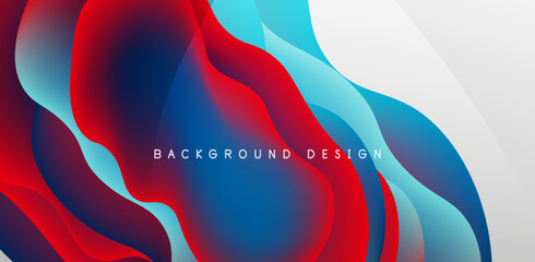 Abstract background fluid bubbles and wave elements. Template for covers, templates, flyers, placards, brochures, banners