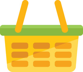 Shop basket icon flat vector. Buy sale. Card internet isolated