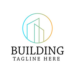 house home logo, real estate logotype, architecture symbol blue rise building icon symbol illustration vector design template	