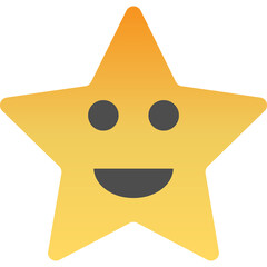 star shape face smile