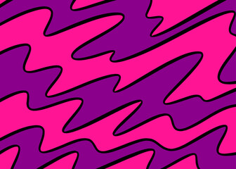 Simple background with cute colorful wavy lines pattern