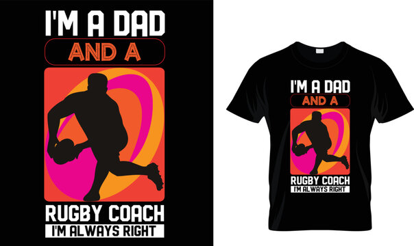 I'm a Dad and a rugby..T-shirt design