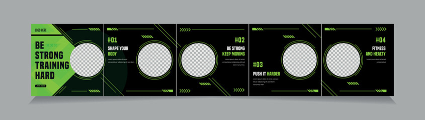 Instagram Carousel Template Set of editable social media Instagram carousel post  © thedesignsource