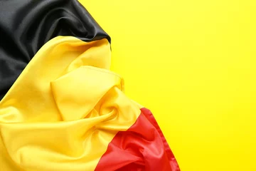 Foto op Aluminium Belgium flag on color background © Pixel-Shot