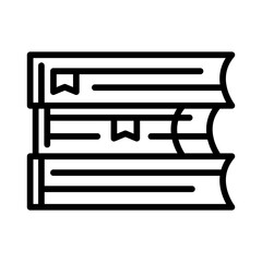 Book icon in thin line style