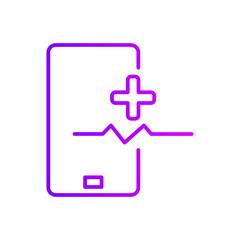 Obraz premium pulse rate gradient icon