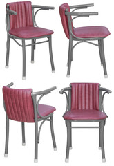 Obraz premium Stool for a home or cafe. An element of the interior. Isolated from the background. In different angles