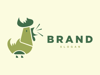 Fresh healthy chicken logo design vector for your brand or business