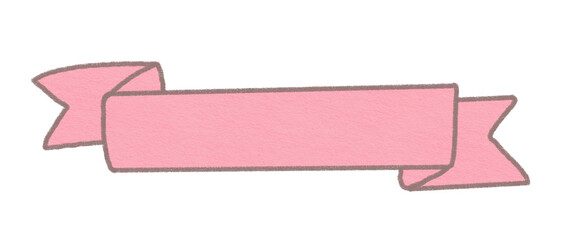 pink label with ribbon