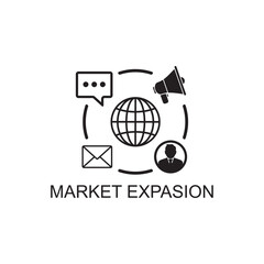 marketing expasion icon , advertising icon
