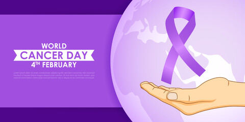 Vector illustration for World Cancer Day 4 February