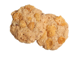 cornflakes cookies on a white background