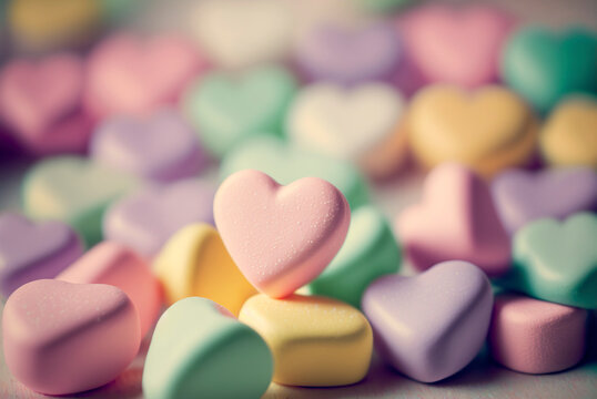 heart shaped valentines candies - generative ai