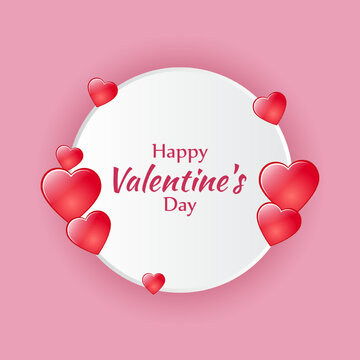 Vector illustration of Happy Valentine's Day concept greeting