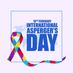 Vector illustration for International Asperger's Day 18 February