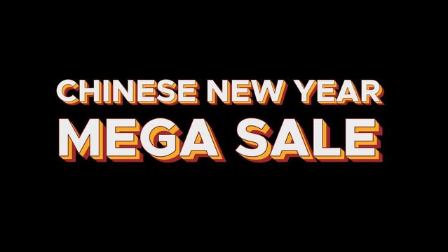Chinese new year mega sale animation 4K