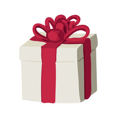 Gift box icon. Isometric of gift box vector icon for web design isolated on white background.