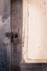 Lock the door of the old house, real village style