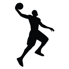 Fototapeta na wymiar basket ball silhouette vector design