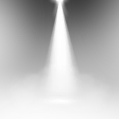 Fotobehang Spotlight lighting with white fog © irham