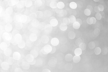 Silver background Abstract Bokeh Christmas.	
